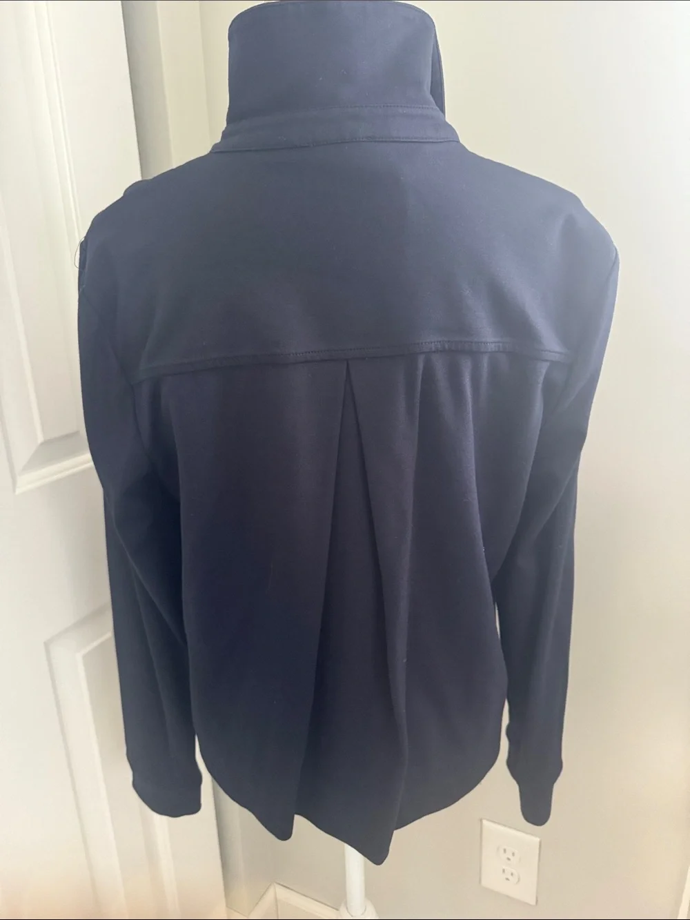 Talbots Navy Zip-Front Jacket - Picture 6 of 8